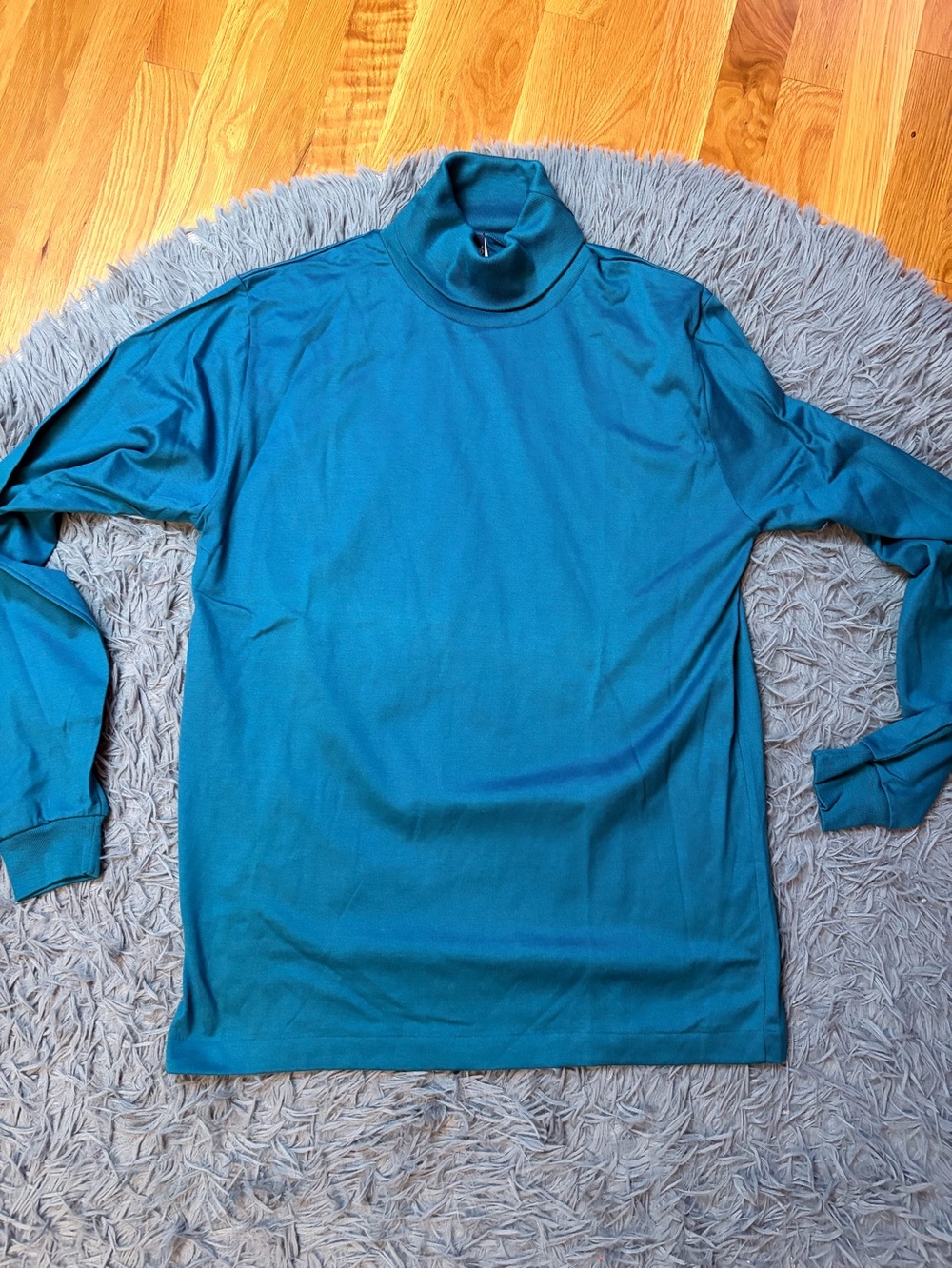 Land's End Vintage Men's Blue Turtleneck Long-Sleeve Sweater Size M